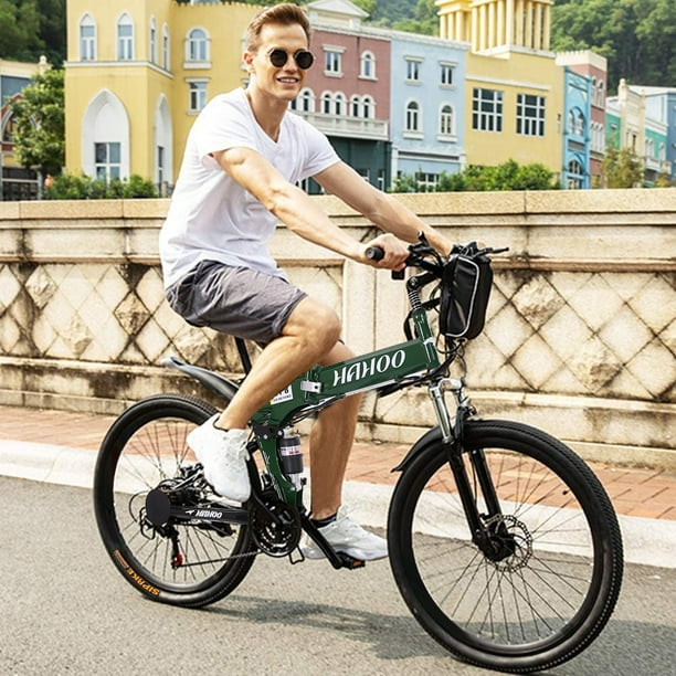 Folding Mountain Bike Full Suspension 26/" 21 Speed Disc Brake Mens Bicycle USA